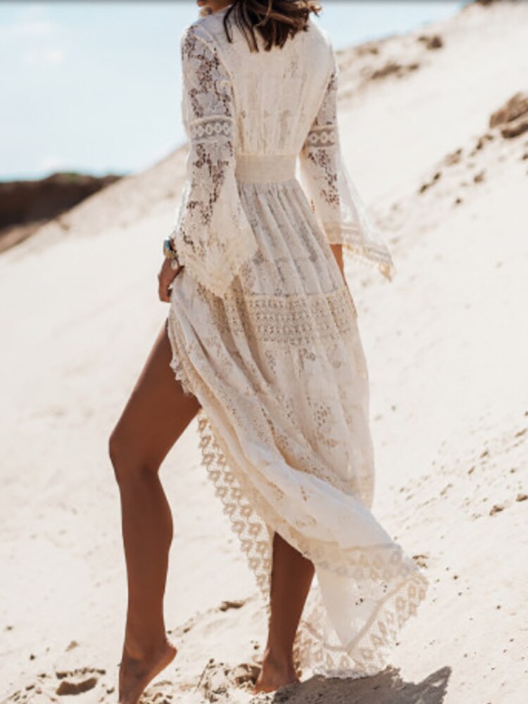 Women's Maxi Dress - Elegant Bohemian Summer Style