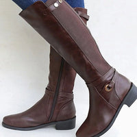 Women's Orthopedic Knee-High Elastic-Panel Boots