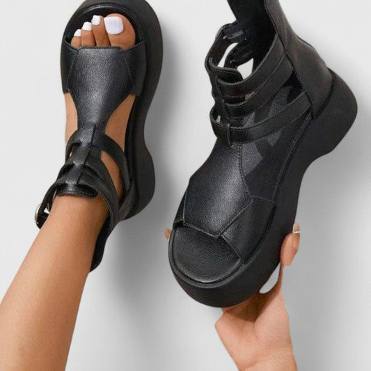 Women's Orthopedic Platform Sandals with Ankle Strap