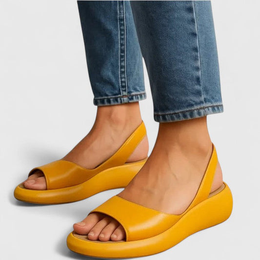 Women's Orthopedic Slip-On Sandals with Cushioned Insole and Back Strap