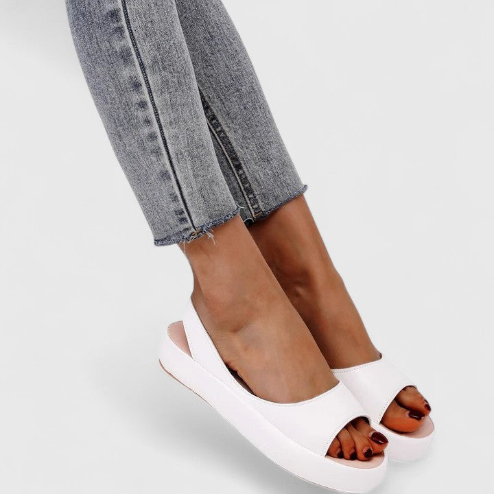 Women's Orthopedic Slip-On Sandals with Cushioned Insole and Back Strap