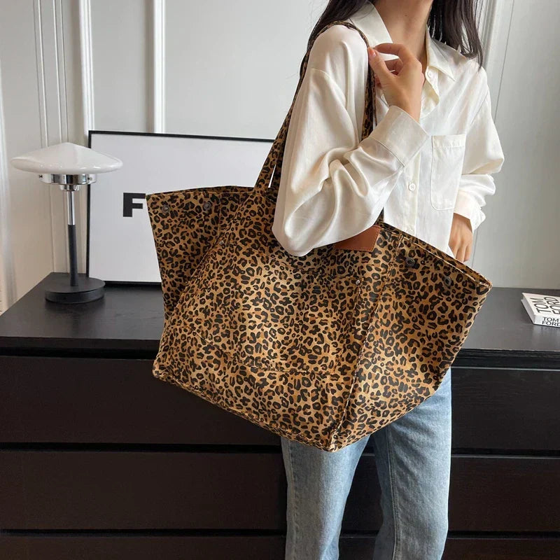 Women's Oversized Tote Bag - Spacious Everyday Panther Bag