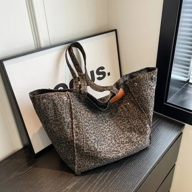 Women's Oversized Tote Bag - Spacious Everyday Panther Bag