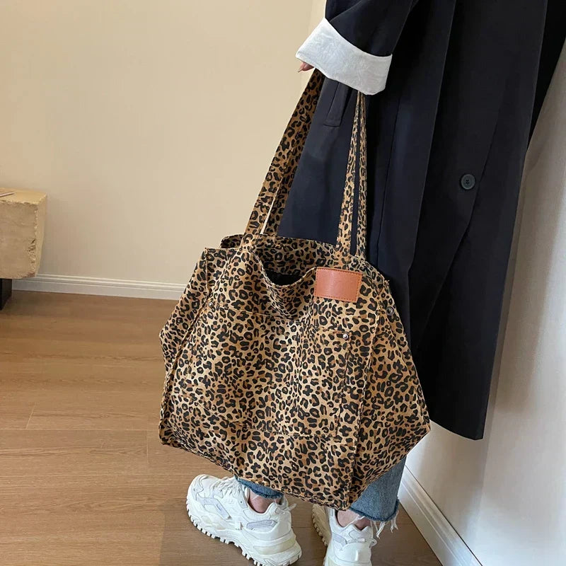 Women's Oversized Tote Bag - Spacious Everyday Panther Bag