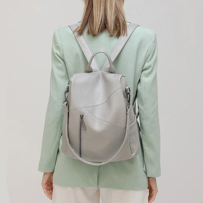 Women's Patchwork Anti-Theft Travel Backpack