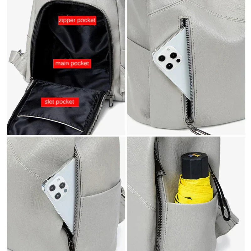 Women's Patchwork Anti-Theft Travel Backpack