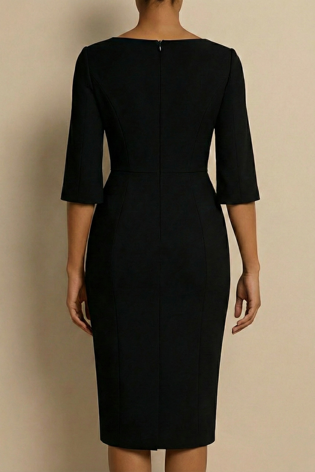 Women's Pearl Trim Bodycon Midi Dress for Special Occasions