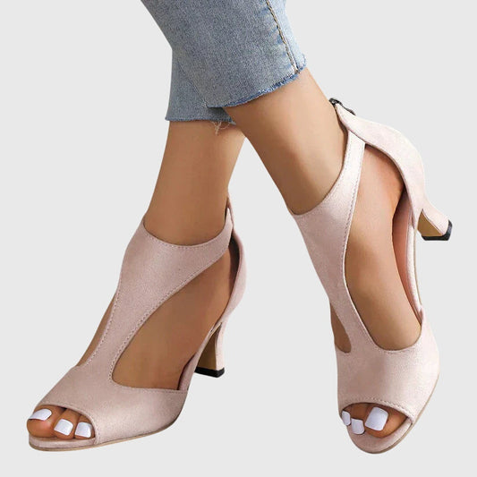Women's Peep-Toe T-Strap Heels