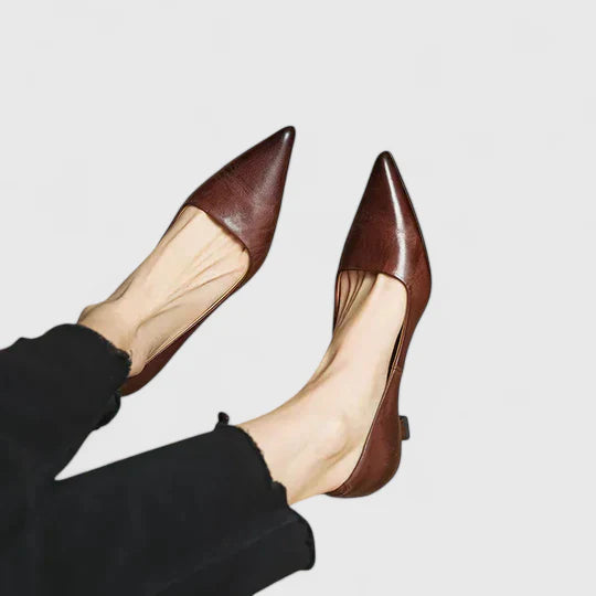 Women's Pointed Toe Kitten Heel Dress Shoes
