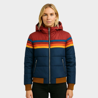Women's Retro Multicoloured Quilted Jacket