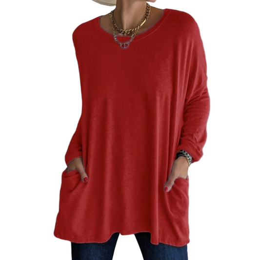 Women's Round Neck Long Sleeve Tunic