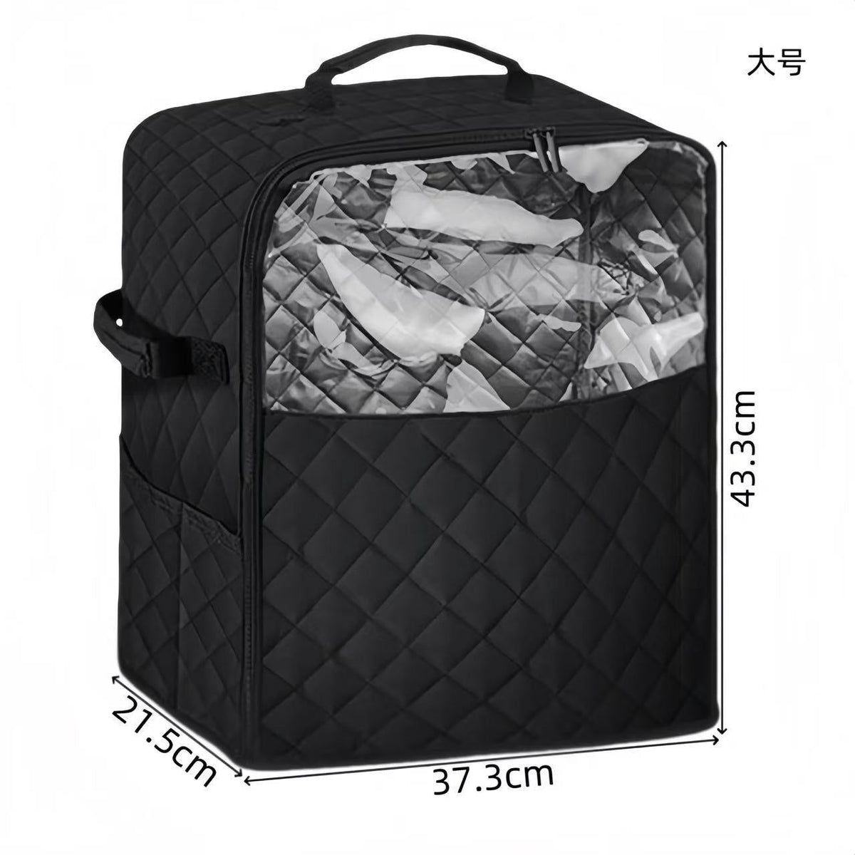 Women's Shoe Carrying Bag with Transparent Window and Padded Interior