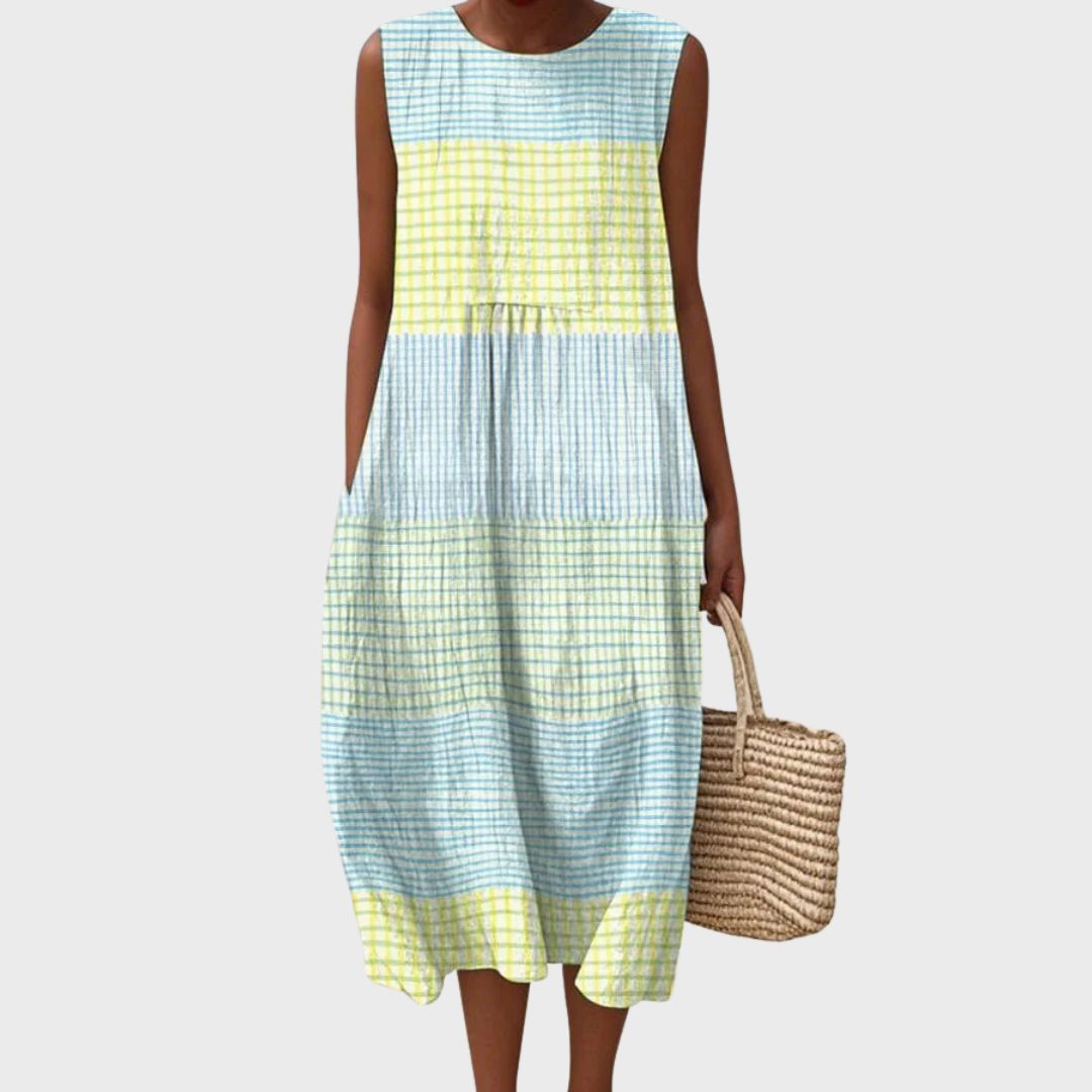 Women's Sleeveless Relaxed Fit Casual Knee-Length Dress