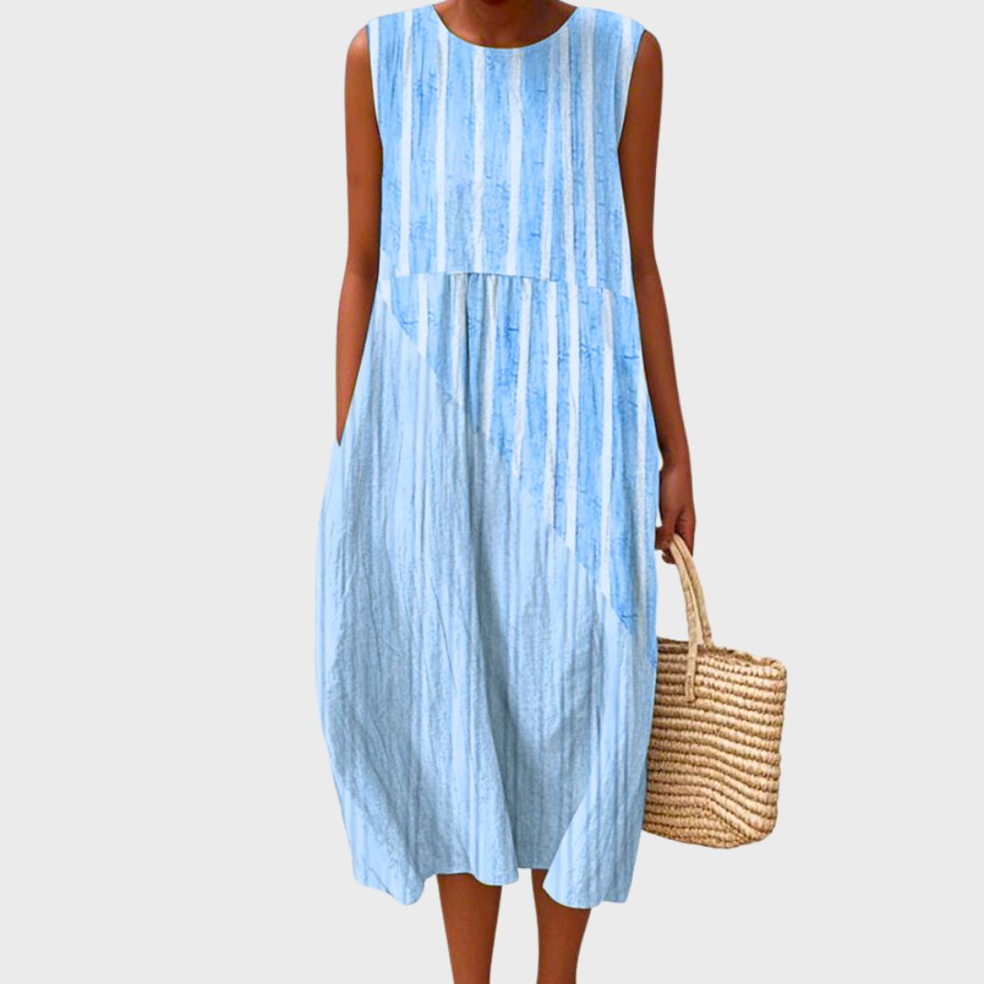 Women's Sleeveless Relaxed Fit Casual Knee-Length Dress