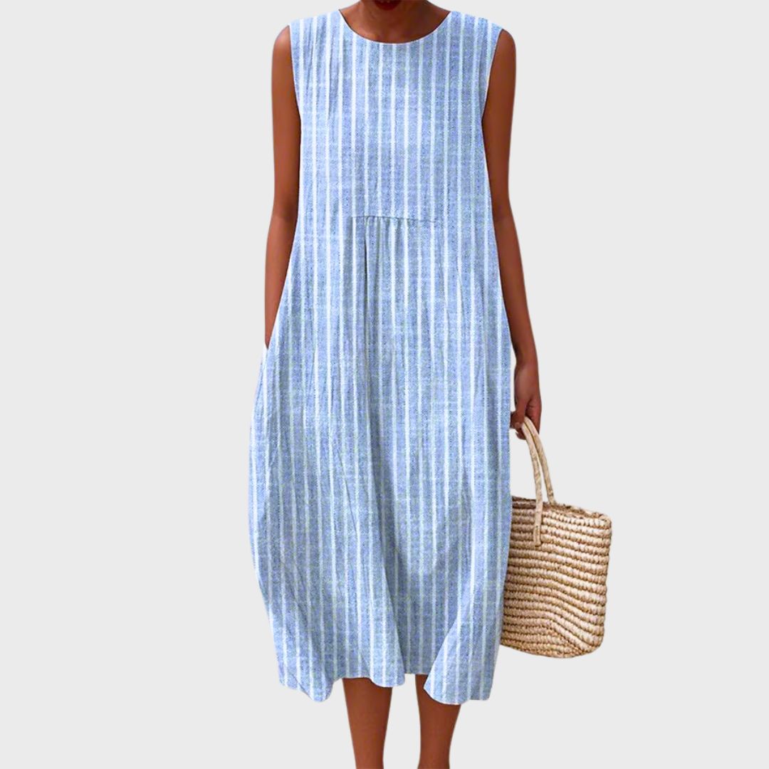 Women's Sleeveless Relaxed Fit Casual Knee-Length Dress