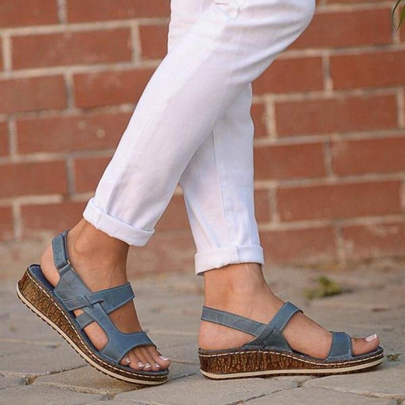 Women's Strappy Wedge Sandals for Summer