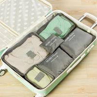 Women's Travel Clothes Storage Set, 6-Piece, Waterproof Oxford Cloth
