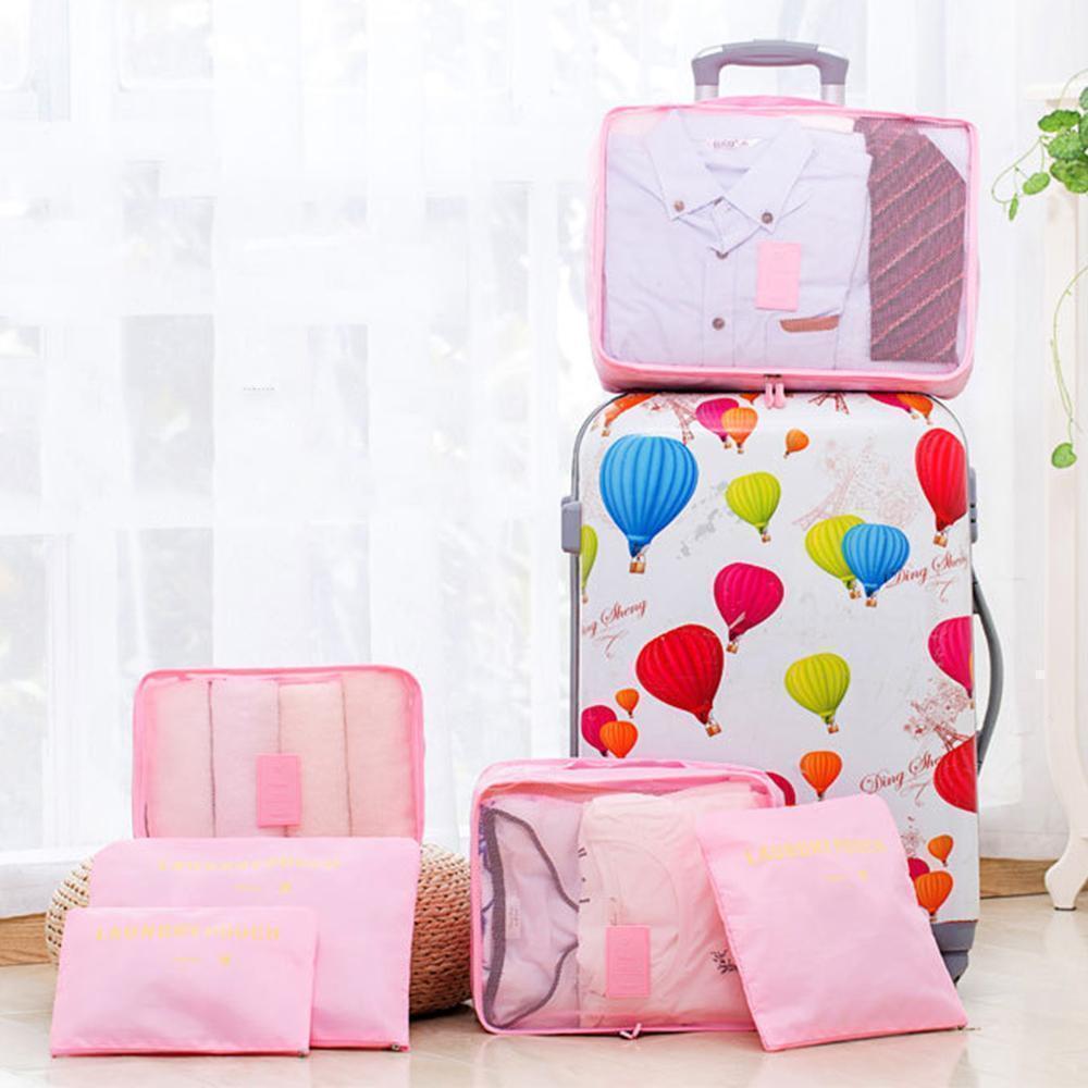 Women's Travel Clothes Storage Set, 6-Piece, Waterproof Oxford Cloth