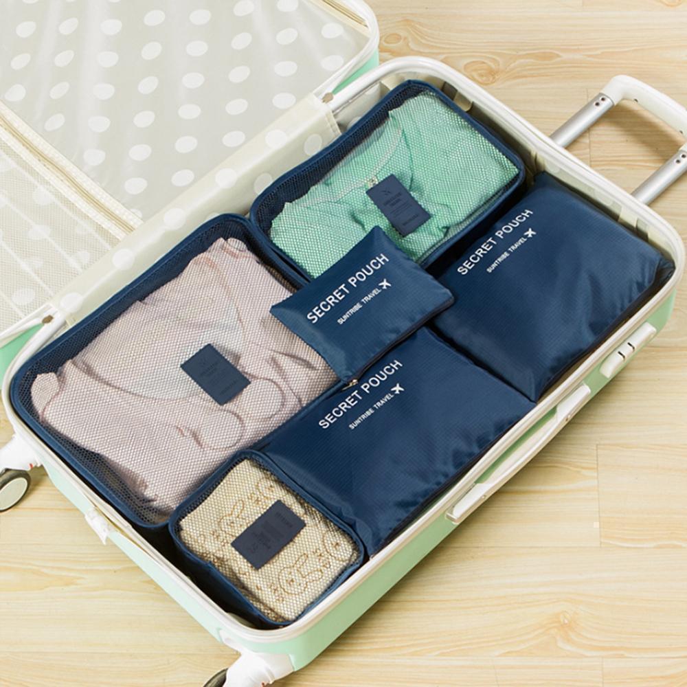 Women's Travel Clothes Storage Set, 6-Piece, Waterproof Oxford Cloth