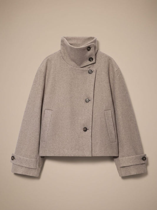 Women's Vintage Stand-Collar Short Coat