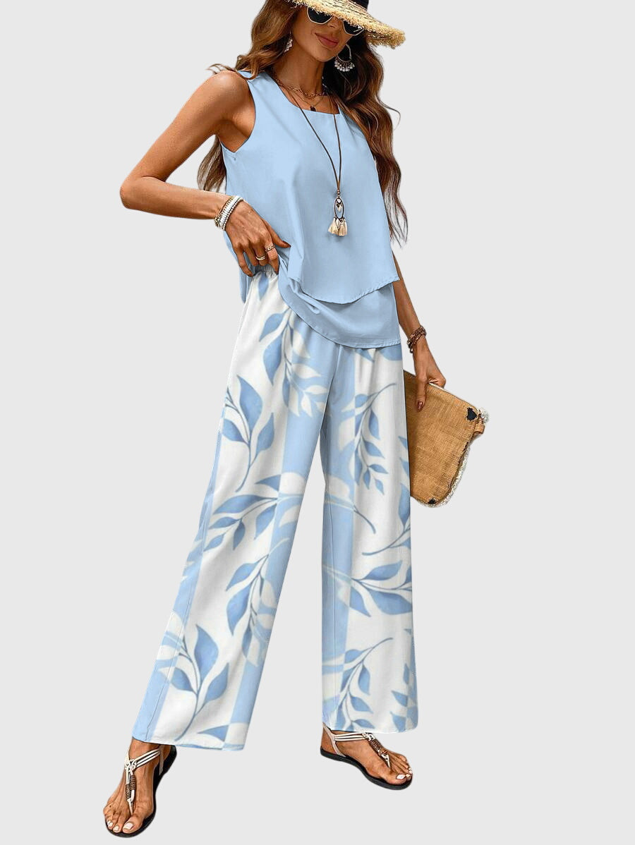 Women's Wide-Leg Pant Set
